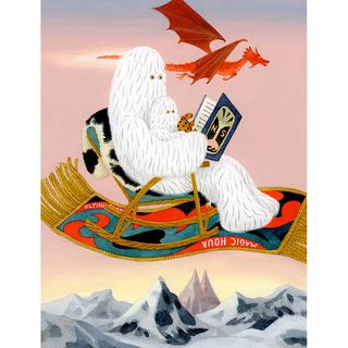 【予約】【小林マキ】原画（額装）Flying Carpet　※4月中旬頃発送予定