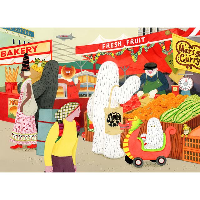 【予約】【小林マキ】原画（額装）Market　※4月中旬頃発送予定