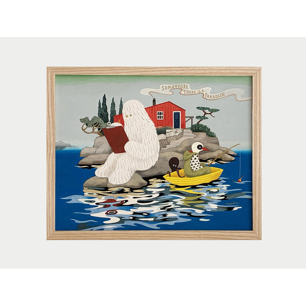 【予約】【小林マキ】原画（額装）Summer House 　※4月中旬頃発送予定