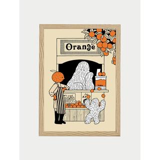 【予約】【小林マキ】ジクレー Orange Stand (額装)　※4月下旬頃発送予定