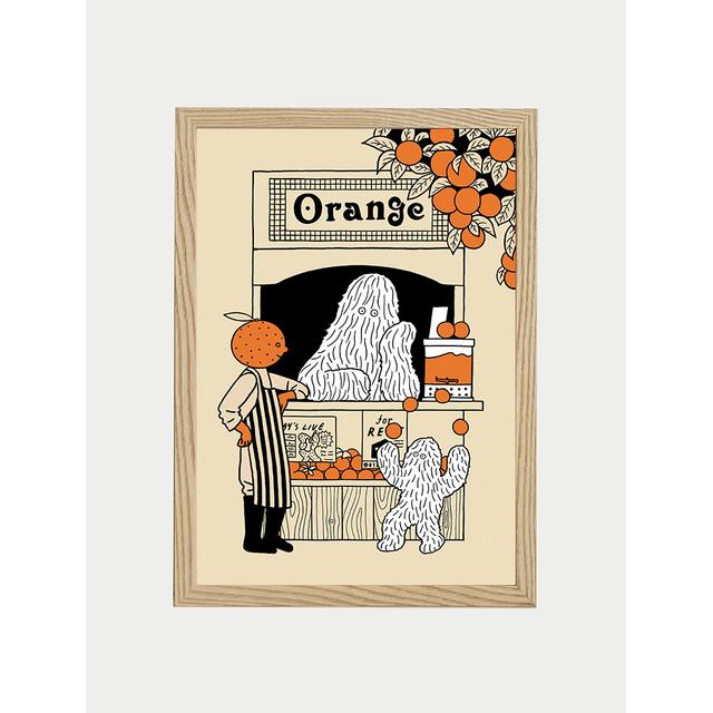 【予約】【小林マキ】ジクレー Orange Stand (額装)　※4月下旬頃発送予定