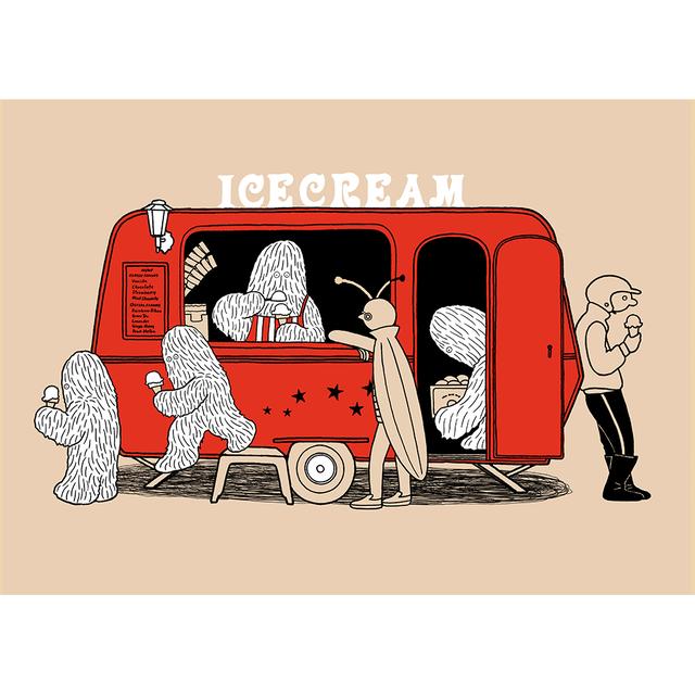 【予約】【小林マキ】ジクレー Ice-cream Truck (シート)　※4月下旬頃発送予定