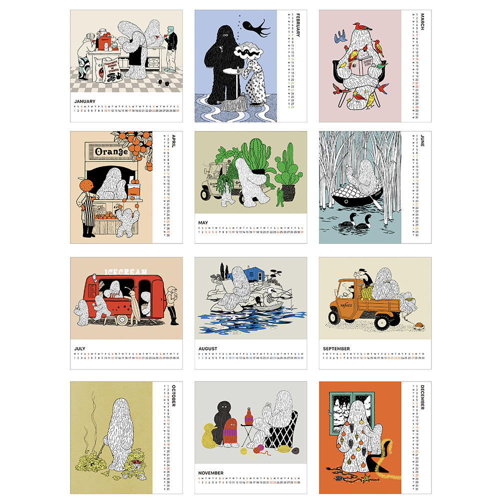 【小林マキ】4月始まり卓上カレンダー