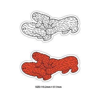 【小林マキ】ステッカーセットB(red.white)