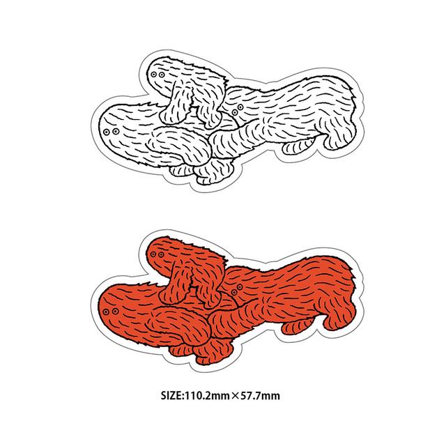 【小林マキ】ステッカーセットB(red.white)