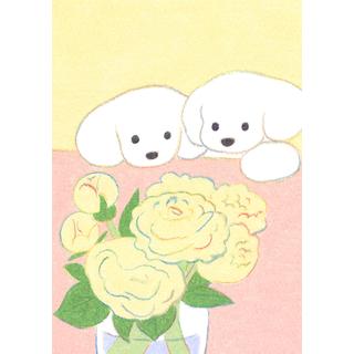 (受注) てらおかなつみのたくさんの犬展 ジークレー L_02 額付 直筆サイン入り