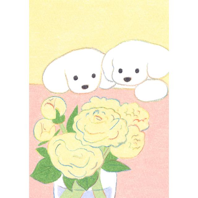 (受注) てらおかなつみのたくさんの犬展 ジークレー L_02 額付 直筆サイン入り