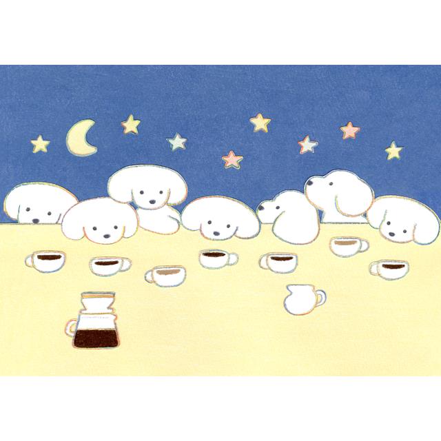 (受注) てらおかなつみのたくさんの犬展 ジークレー L_13 額付 直筆サイン入り