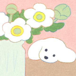 (受注) てらおかなつみのたくさんの犬展 ジークレー S_12 額付 直筆サイン入り