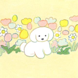 (受注) てらおかなつみのたくさんの犬展 ジークレー S_19 額付 直筆サイン入り