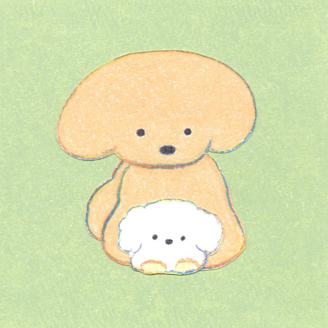 (受注) てらおかなつみのたくさんの犬展 ジークレー S_20 額付 直筆サイン入り