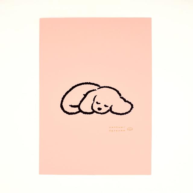 てらおかなつみのたくさんの犬展 カラーポスター ピンク