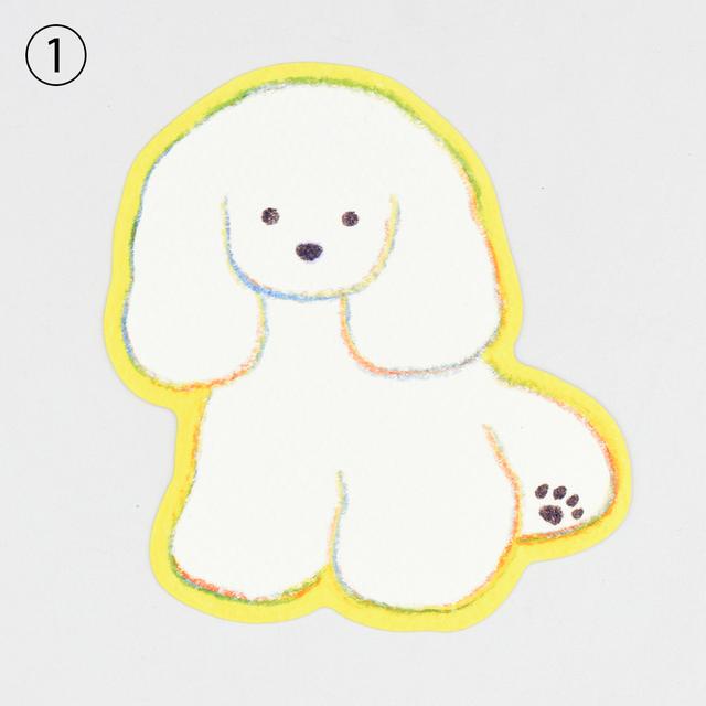 てらおかなつみのたくさんの犬展 ダイカットカードA