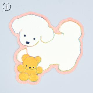 てらおかなつみのたくさんの犬展 ダイカットカードF