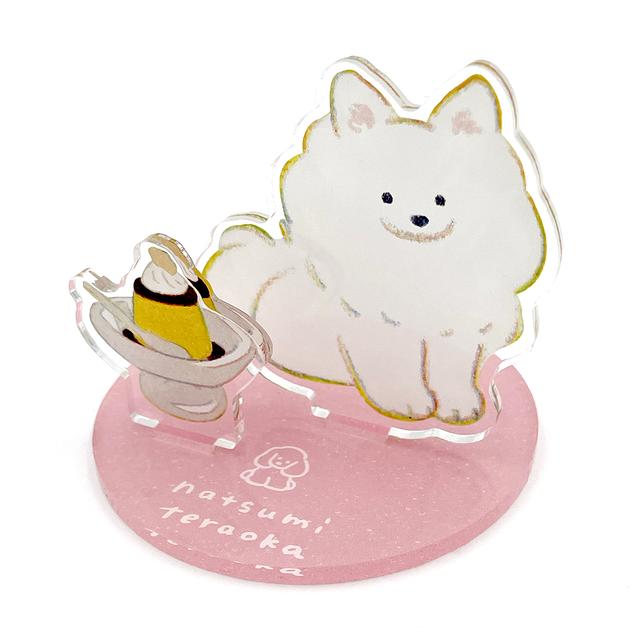 てらおかなつみのたくさんの犬展 アクリルスタンド ピンク