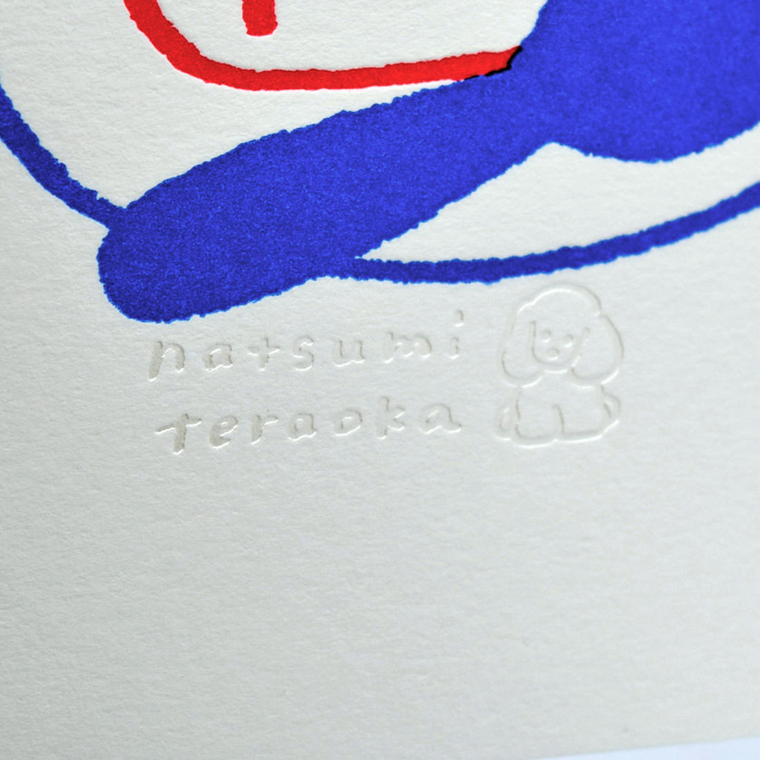 てらおかなつみのたくさんの犬展 活版アート 「ショートケーキ」