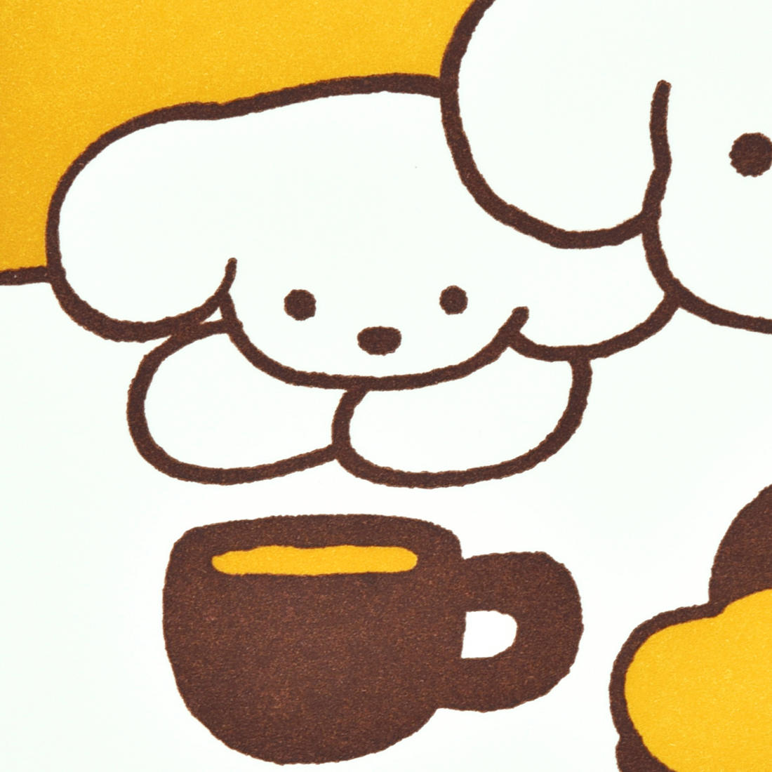 てらおかなつみのたくさんの犬展 活版アート 「パンケーキ」