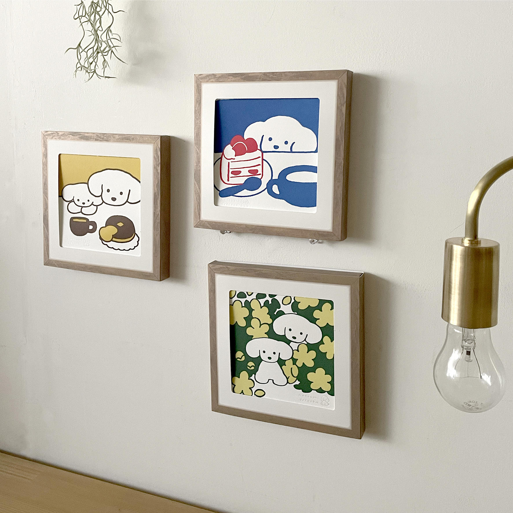 てらおかなつみのたくさんの犬展 活版アート 「パンケーキ」