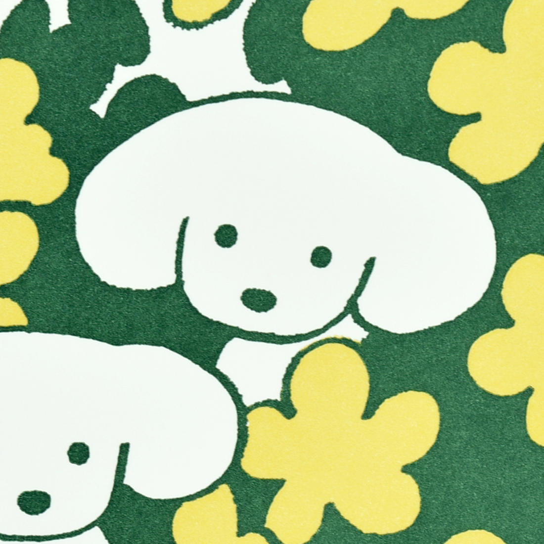 てらおかなつみのたくさんの犬展 活版アート 「フラワー(グリーン)」