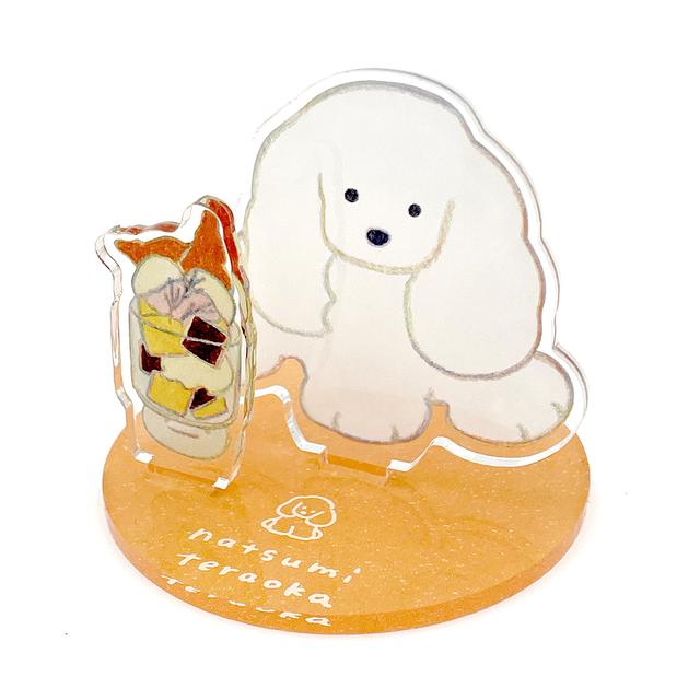 てらおかなつみのたくさんの犬展 アクリルスタンド オレンジ