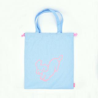 てらおかなつみのたくさんの犬展 巾着トートバック ブルー