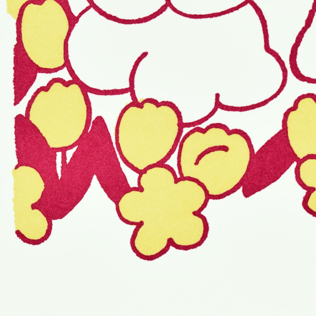 てらおかなつみのたくさんの犬展 活版アート 「フラワー(レッド)」