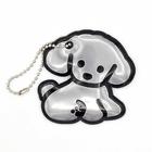 てらおかなつみのたくさんの犬展 犬の反射板キーホルダー 黒　人気商品