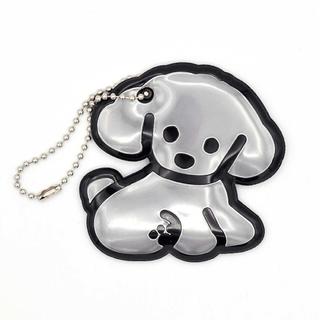 てらおかなつみのたくさんの犬展 犬の反射板キーホルダー 黒