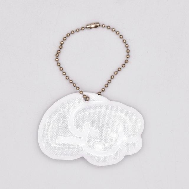 てらおかなつみのたくさんの犬展 犬の反射板キーホルダー 白