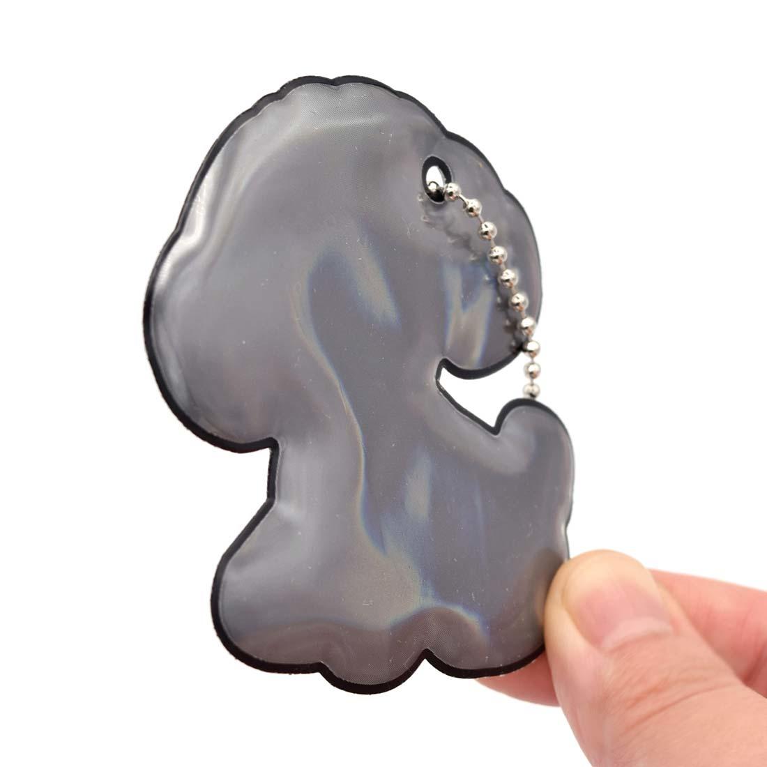 てらおかなつみのたくさんの犬展 犬の反射板キーホルダー 黒