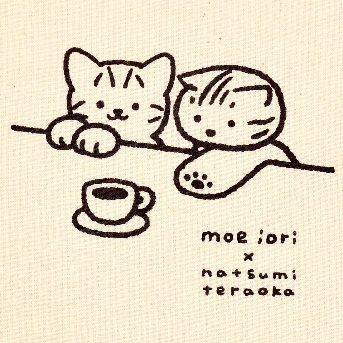 てらおかなつみのたくさんの犬展 ねこの巾着 伊織もえコラボ