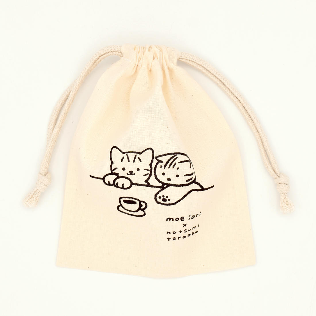 てらおかなつみのたくさんの犬展 ねこの巾着 伊織もえコラボ