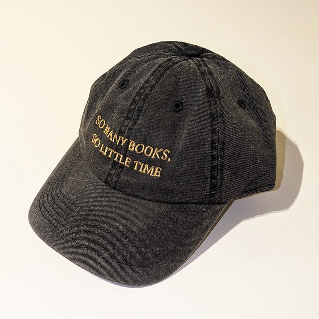 【BLANKMAG × GINZA TSUTAYA BOOKS】"SO MANY BOOKS, SO LITTLE TIME"  PIGMENT DYED CAP（BLACK × BRASS）