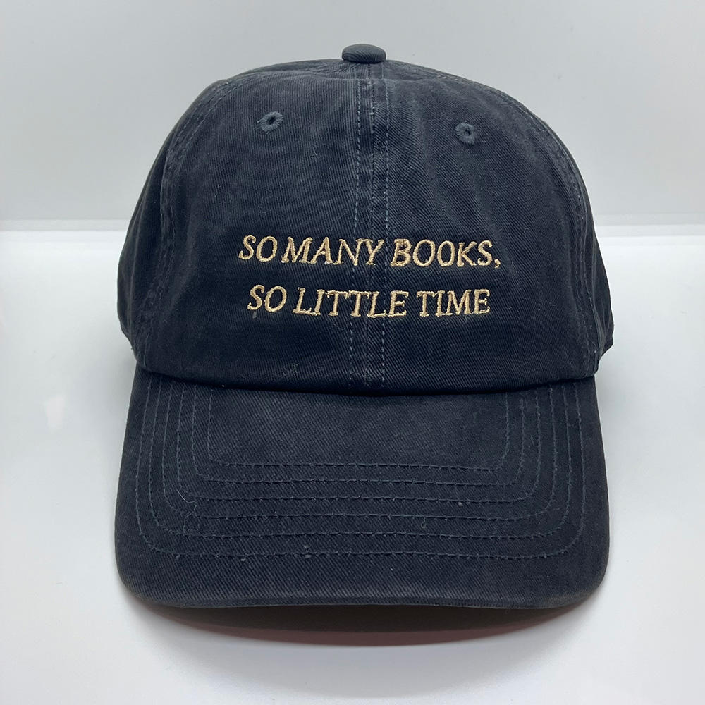 【BLANKMAG × GINZA TSUTAYA BOOKS】"SO MANY BOOKS, SO LITTLE TIME"  PIGMENT DYED CAP（BLACK × BRASS）
