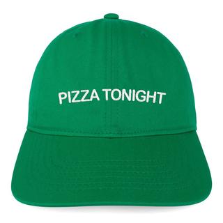 【IDEA】PIZZA TONIGHT hat  (GREEN + WHITE EMBROIDERY)キャップ