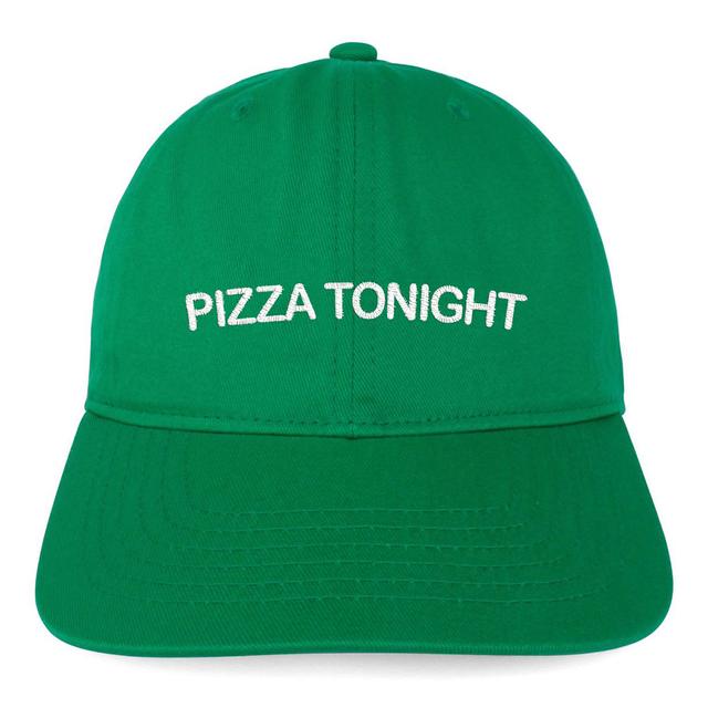 【IDEA】PIZZA TONIGHT hat  (GREEN + WHITE EMBROIDERY)キャップ