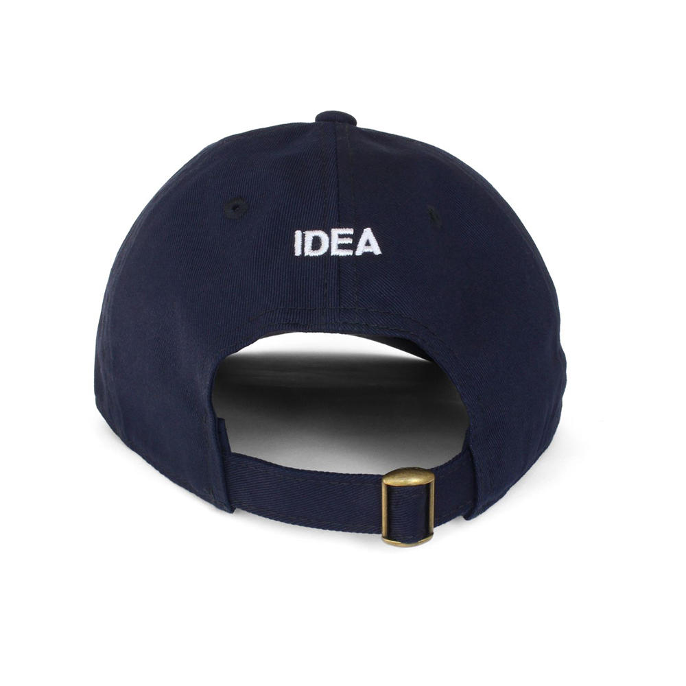 【IDEA】OVER QUALIFIED hat (NAVY+ WHITE EMBROIDERY)キャップ