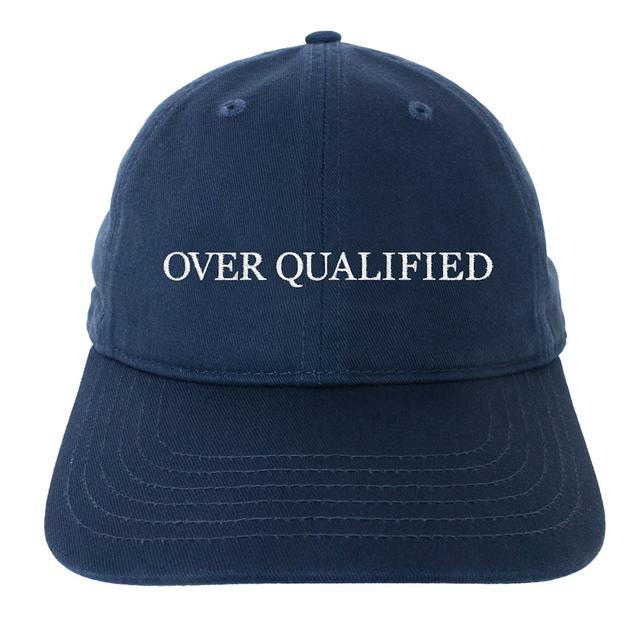【IDEA】OVER QUALIFIED hat (NAVY+ WHITE EMBROIDERY)キャップ