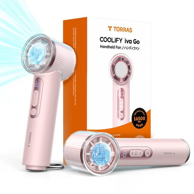 【お取り寄せ】TORRAS（トラス） COOLIFY iva GO ハンディファン ピンク