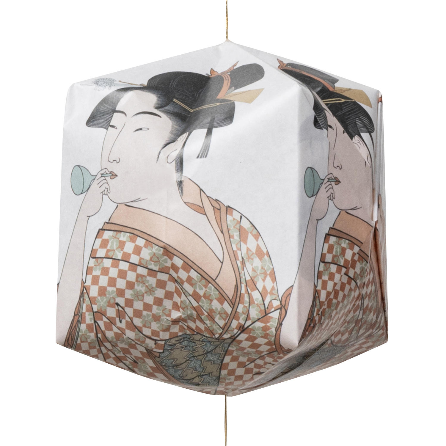 ふみふうせん　ビードロを吹く女