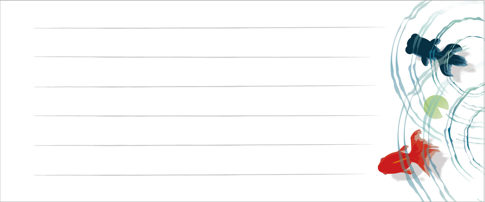 ふみふうせん　金魚