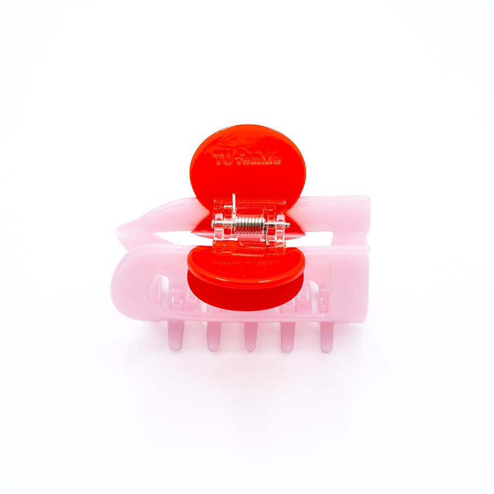 【瓜生太郎】Hair Claw M size_Ruby & Baby Pink　ヘアクリップ