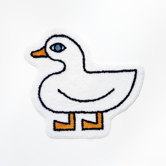 【瓜生太郎】Rug_WHITE DUCK　ラグ