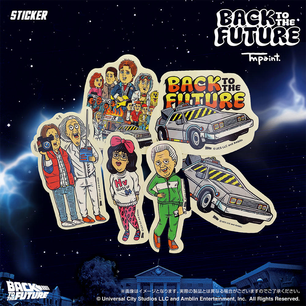 Back To The Future(バックトゥザフューチャー)x TM paint ステッカー Marty & Doc(マーティ＆ドク)
