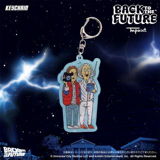 Back To The Future(バックトゥザフューチャー) x TM paint キーチェーン Marty & Doc(マーティ＆ドク)