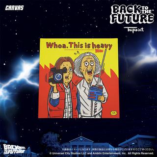 【受注生産：7月末頃お渡し予定】Back To The Future(バックトゥザフューチャー) x TM paint キャンバス Marty & Doc(マーティ＆ドク)