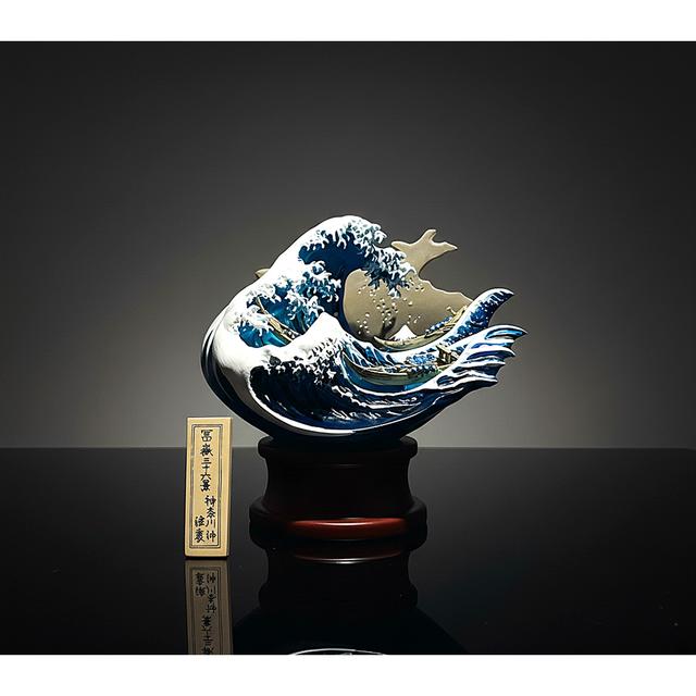 北斎（HOKUSAI）立像譚 神奈川沖浪裏 アートグッズ カラー -の商品詳細