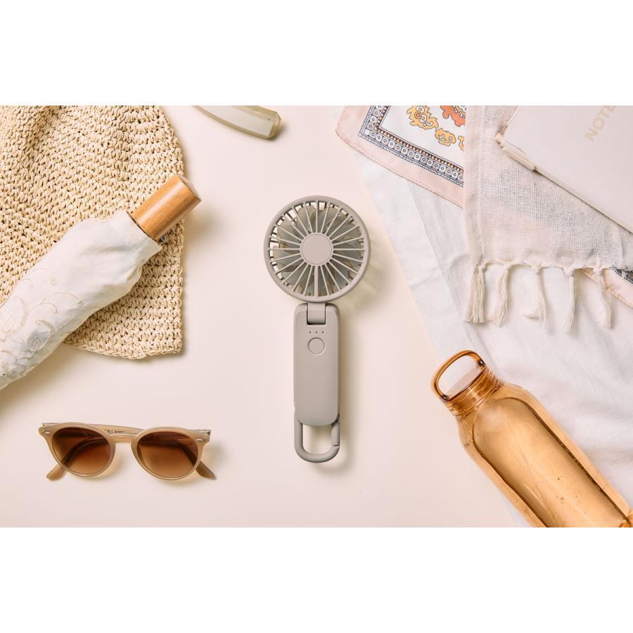 RHYTHM（リズム）ハンディファンSilky Wind Mobile 4 グレーベージュ