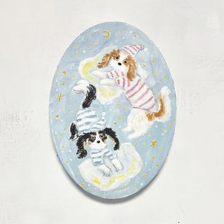 【利光春華・原画】No.2 ふかふかのベッドでおやすみなさい(Merci&Oui)　※会期終了後6月中の発送予定