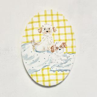 【利光春華・原画】No.3 ずっと一緒だよ (fuku&tama)　※会期終了後6月中の発送予定